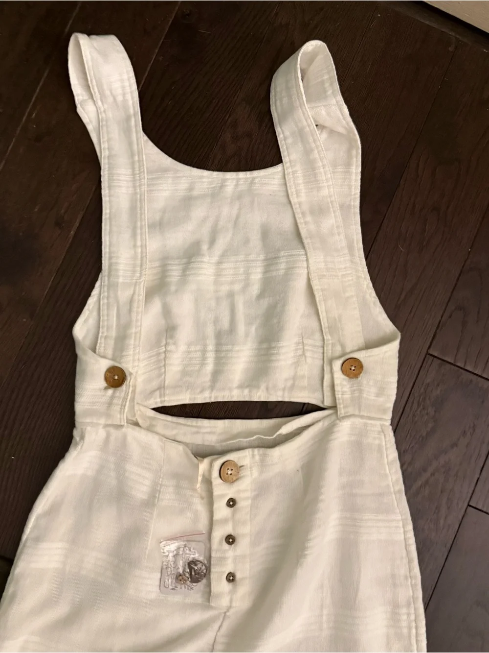 NWT Free People white overall maxi dress